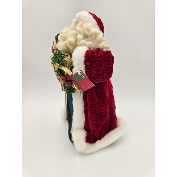 Santa Figure Or Tree Topper 12" Old World Style Red & White Coat Sterling Inc. - Picture 3 of 10